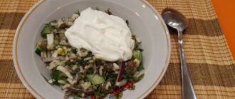 Теплый салат с куриной печенью рецепт